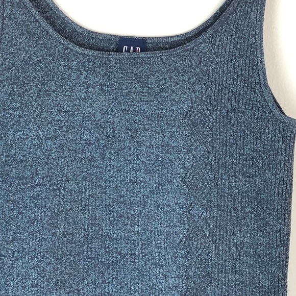 Gap Women’s Metallic Blue Stretch Sweater Tank - M - Picture 6 of 7